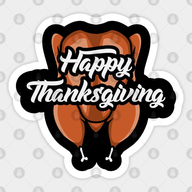 Happy Thanksgiving Turkey Day Dinner Pilgrims Gift Sticker by Schimmi